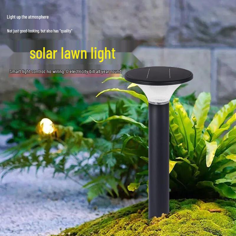 Baigong Solar Garden Spike Light, 5W, 3-Color Adjustable
