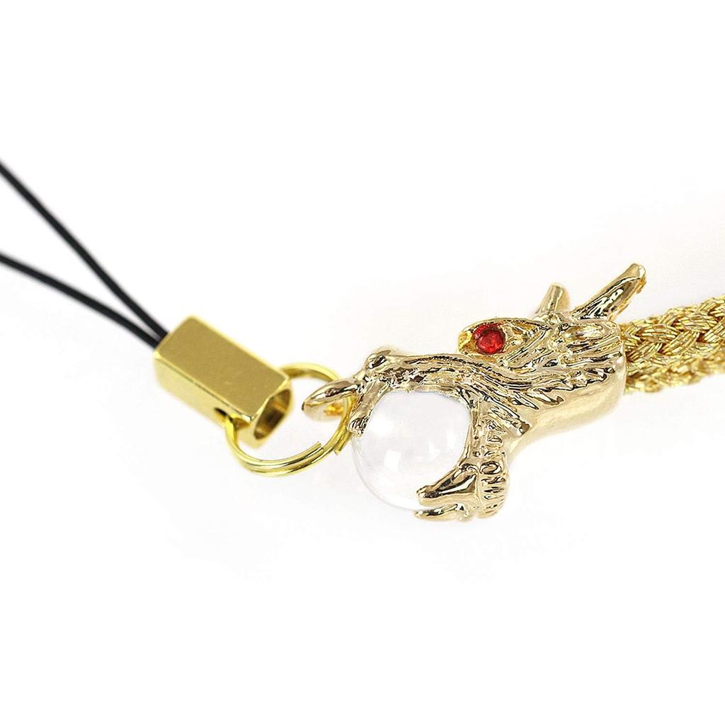 Rising Dragon Crystal with Backing Card [Balzas] Strap, Dragon, Keychain, Dragon, Amulet, Gold,