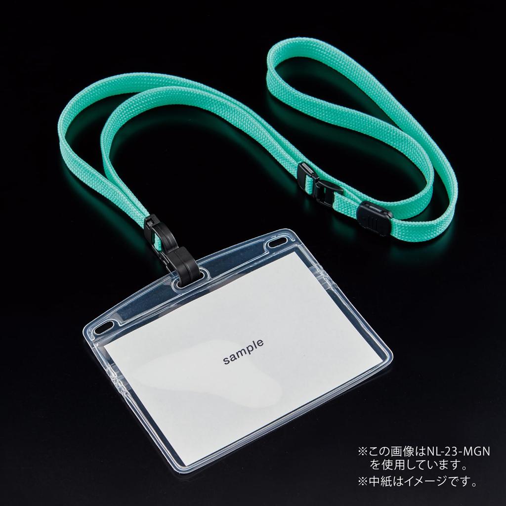 Open Industrial Hanging Name Badge, Name Plate, Card Holder, Name Holder, 10-Pack, Zippered, Soft Case, Blue, NL-23-BU