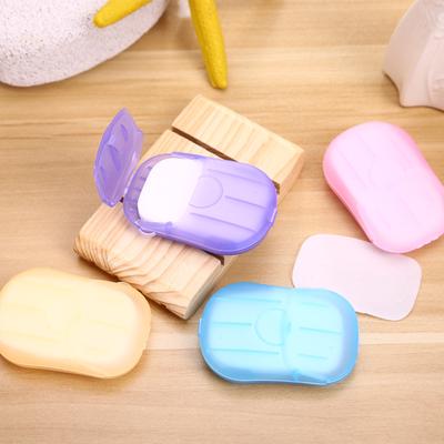 Portable  Mini Paper Soap Outdoor Travel Soap Paper Washing Hand Bath Clean Scented Slice Sheets