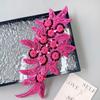 Heavy Industry Mesh Handmade Beaded Sequins Three-Dimensional Flower Embroidery Applique Wedding Dress Hair Accessories Decorative Cloth Stickers