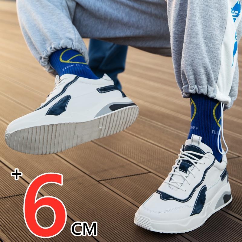 Fashion Fashion Genuine Leather Elevator Shoes Men Casual Lift Sneakers Height Increase Insole 6cm Tall Shoes Man Leisure Sports