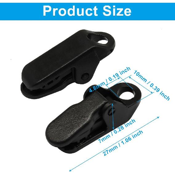 20 Pack Tarp Clips, Black | Windproof & Reusable, For Tent, Awnings, Caravan, Canopies, Car Cover, Swimming Pool Cover Fasteners