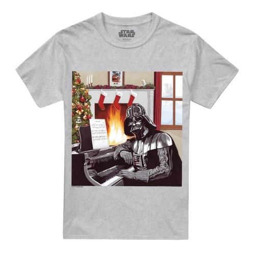 STAR WARS Mens Darth Vader Piano T-Shirt