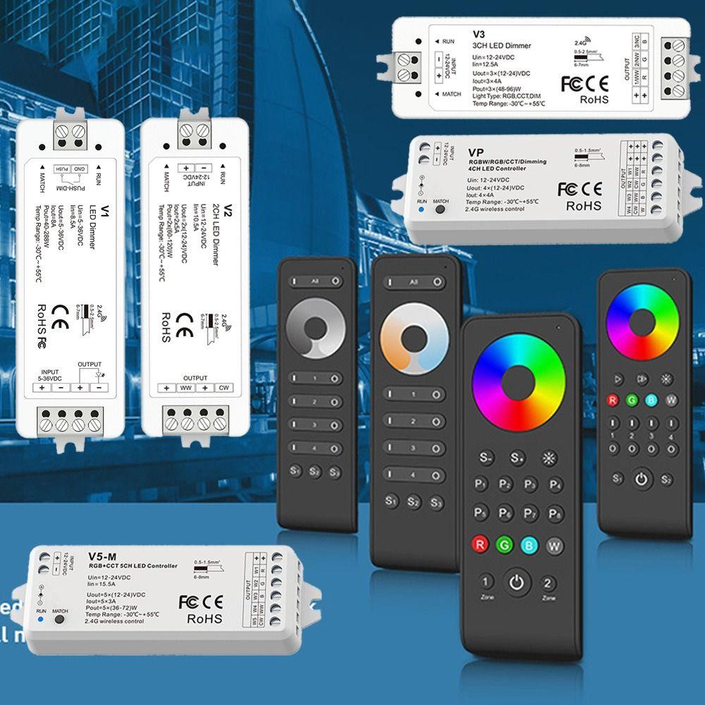 Professioneller Konstantspannungs-LED-Controller DC12-24V RF2.4GHz LED-Streifen-Treiber Dimmbar/CCD/RGB PWM LED-Dimmer Zuhause