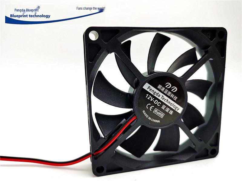 

Silent 8015 8CM Dual Voltage Computer Cooling Fan (5V/12V/24V) 12V Dual Ball Bearing Low Speed