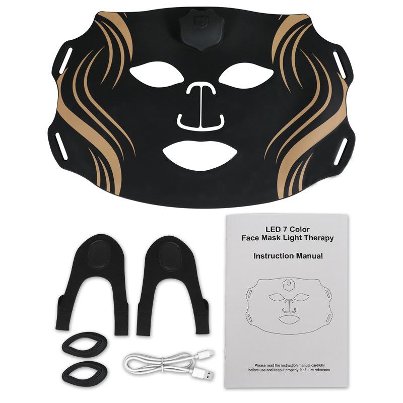 Photon Face Mask: Red & Blue Light Therapy Seven-Color LED Silicone Beauty Device