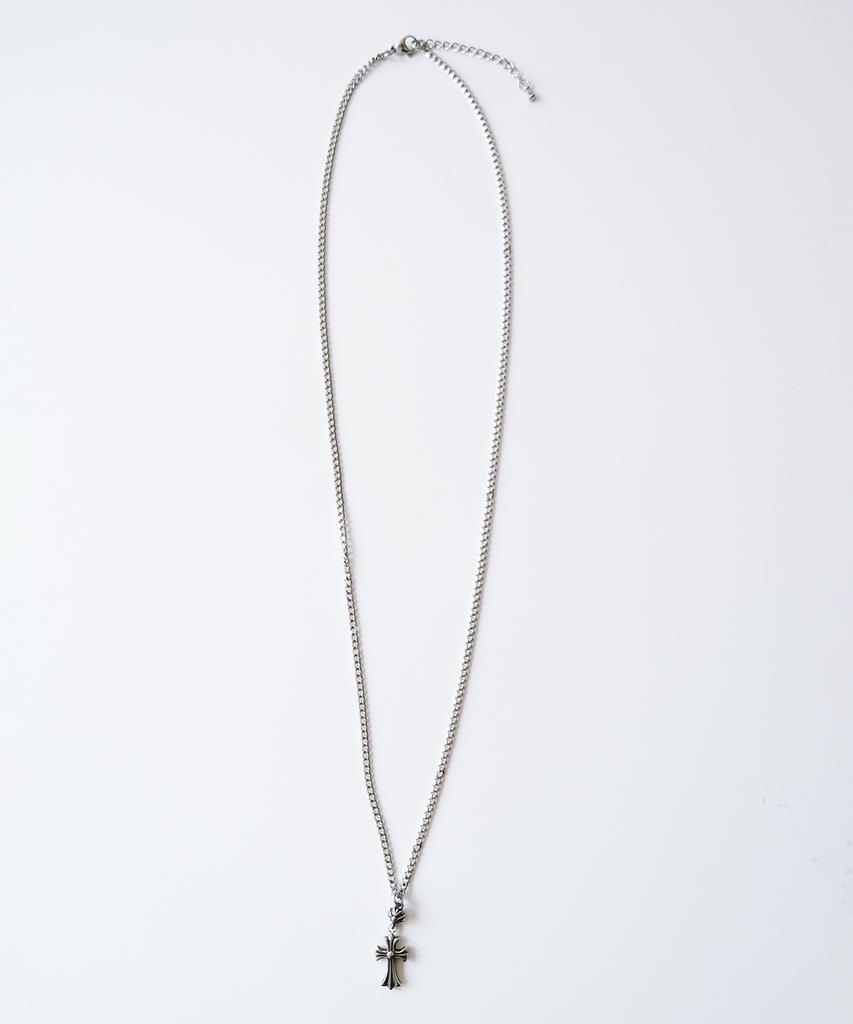 Nakedblood [Handmade]Silverdrop Halo Cross Necklace