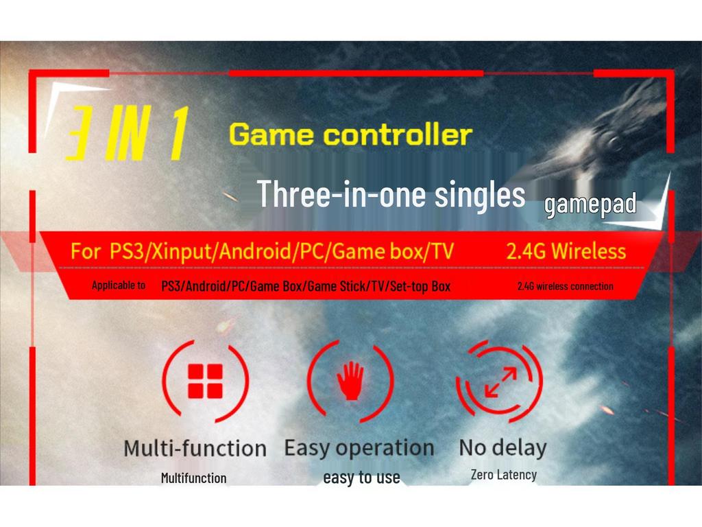 079D Wireless 2.4G Gamepad - 3-in-1 XINPUT for PC, TV, Mobile & Cloud Gaming