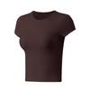 Korean Style Round Neck Short Sleeve Yoga Top - Skin-Friendly & Versatile for Spring/Summer