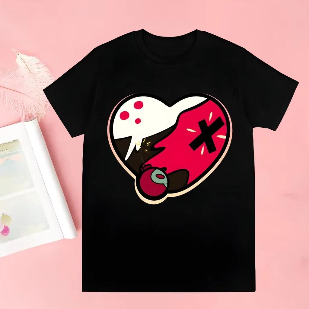 Tričko s krátkým rukávem Cool Kreslené Ležérní Tričko Streetwear Topy Hazbin Hotels Alastor Harajuku Tričko Estetické Oblečení Oversize Trička