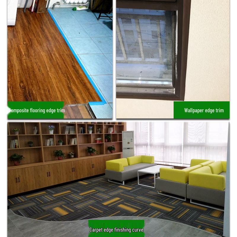 Threshold Strip, Flat Buckle: Wood Floor Finishing & Seam Edge Decorative, Glue-Free, Self-Adhesive Separator for Doorways.