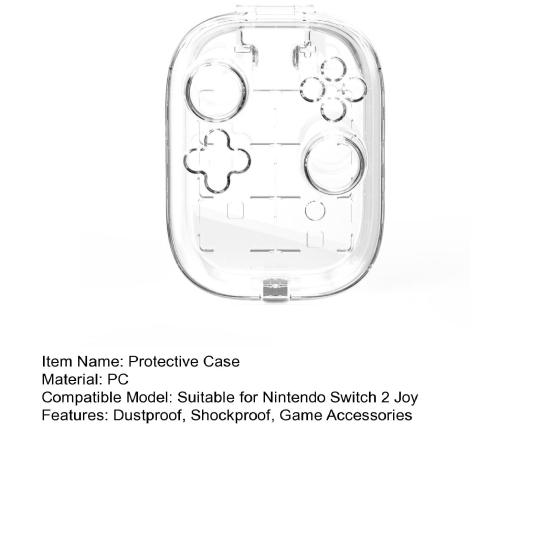 Joypad Protective Case for Nintendo Switch 2 Joy-Con Dustproof Shockproof Game Controller Protector Clear PC Shell Game Cassette Storage Box