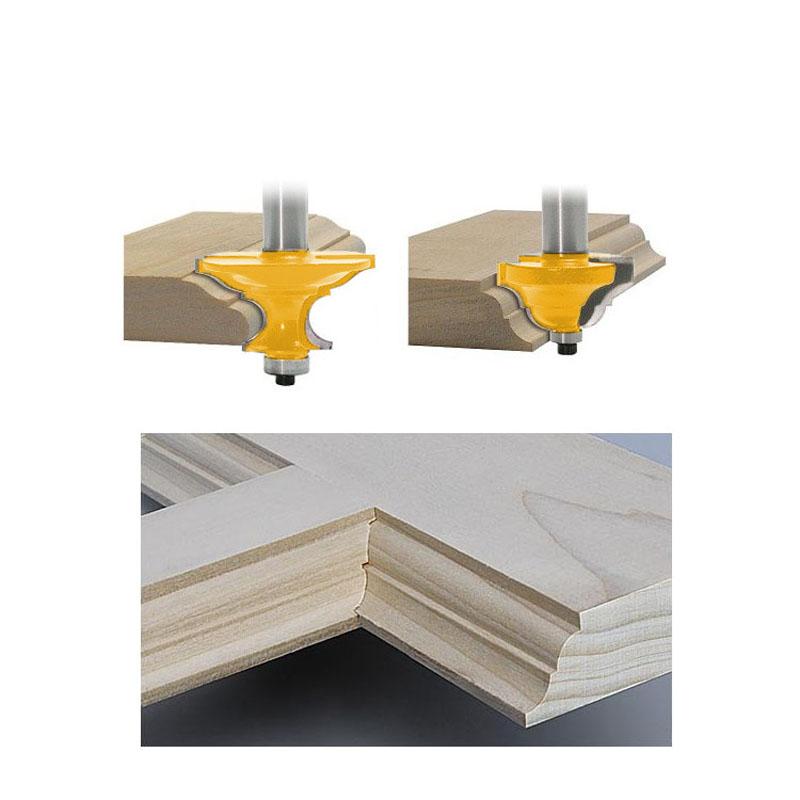2pc Wainscoting Roman Ogee & Pedestal Router Bit C3 Carbide Tipped Wood Cutting Tool 1/2inch 12mm Shank Woodworking Router Bits