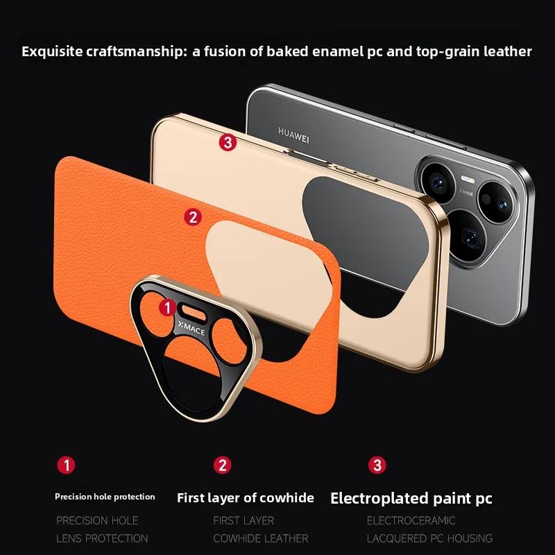 Case For Huawei Pura 90 80 Pro Max 80 Ultra Skin-Friendly Electroplated PU Leather Cover For Huawei Pura 90 Pro Shockproof Funda