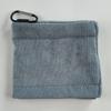 PGM Square Microfiber Golf Ball Cleaning Towel with Carabiner Hook Water Absorption Cleaner Club for Head Wipe Cloth Clean MJ002