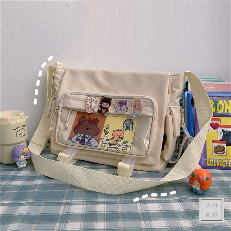 Japanese Shoulder Bag Nylon Book Bag Transparent Itabag Women Handbags JK Bag
