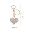 Sparkling Heart Keychain With Rhinestones Accent Zinc Alloy Design Bag Hanging Decoration For Women Gift Giving