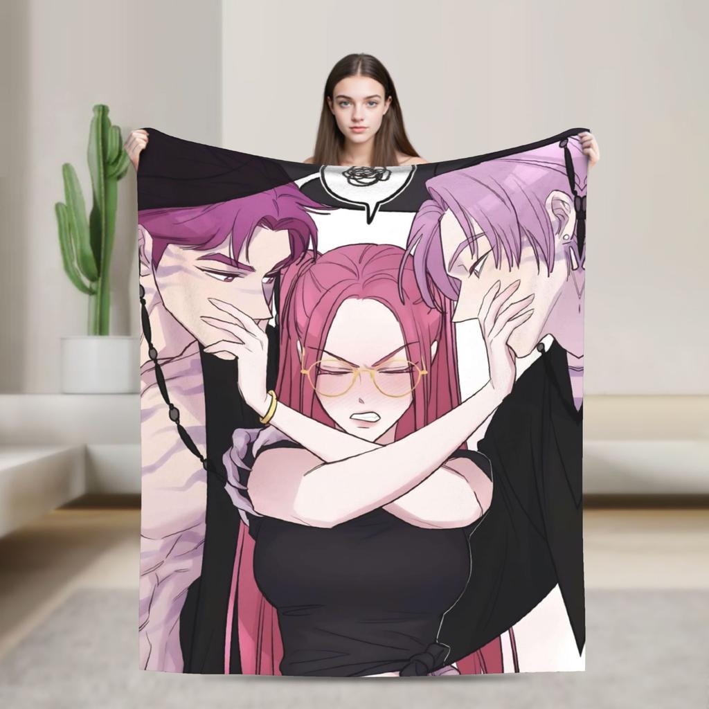 Demon KPop Blanket Soft Funny Plush Throw Blanket For Kids Bedroom Flannel Bedspread Bed Cover