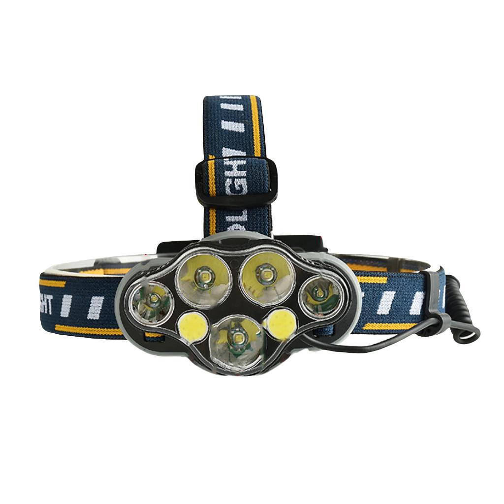 Head Lamp Headlamp Rechargeable USB 8 Light Modes 7 LED, IPX4