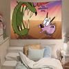 COURAGE The CCowardly Funny Dog Tapestry Wall Hanging Tapestry Art Deco Blanket Curtain Hanging Home Bedroom Living Room Decor