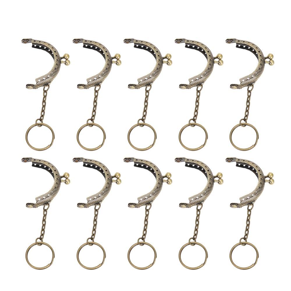 10pcs Semicircle Shape Purse Frame Clasp Metal DIY Purse Frame Kiss Clasp Lock For Purse Making