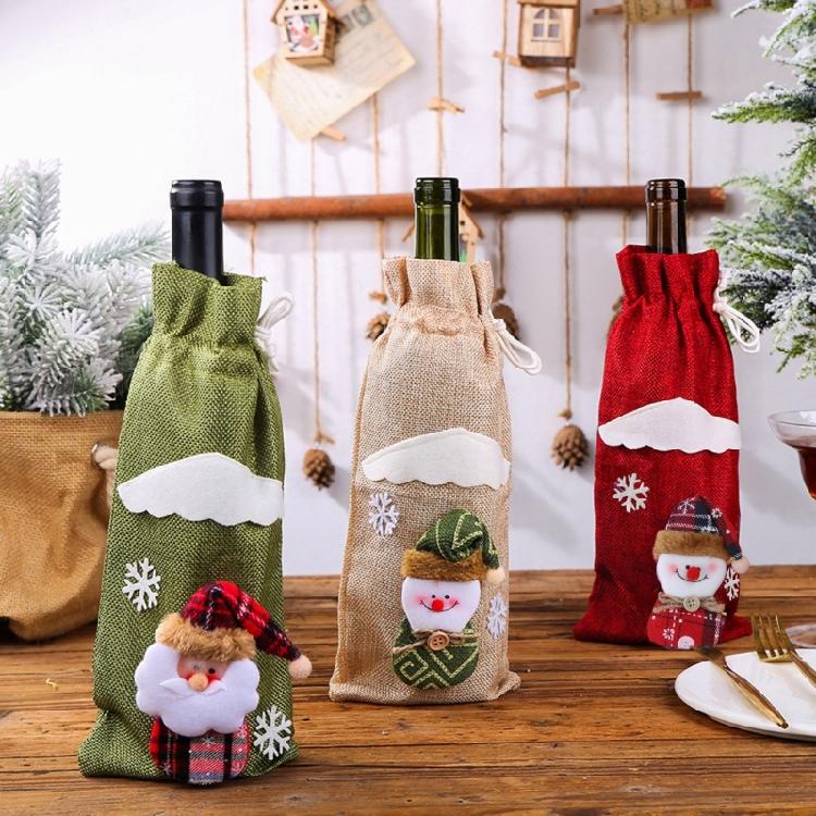 Christmas Wine Bottle Cover Wine Gift Bag New Year 2023 Xmas Gifts Holiday Party