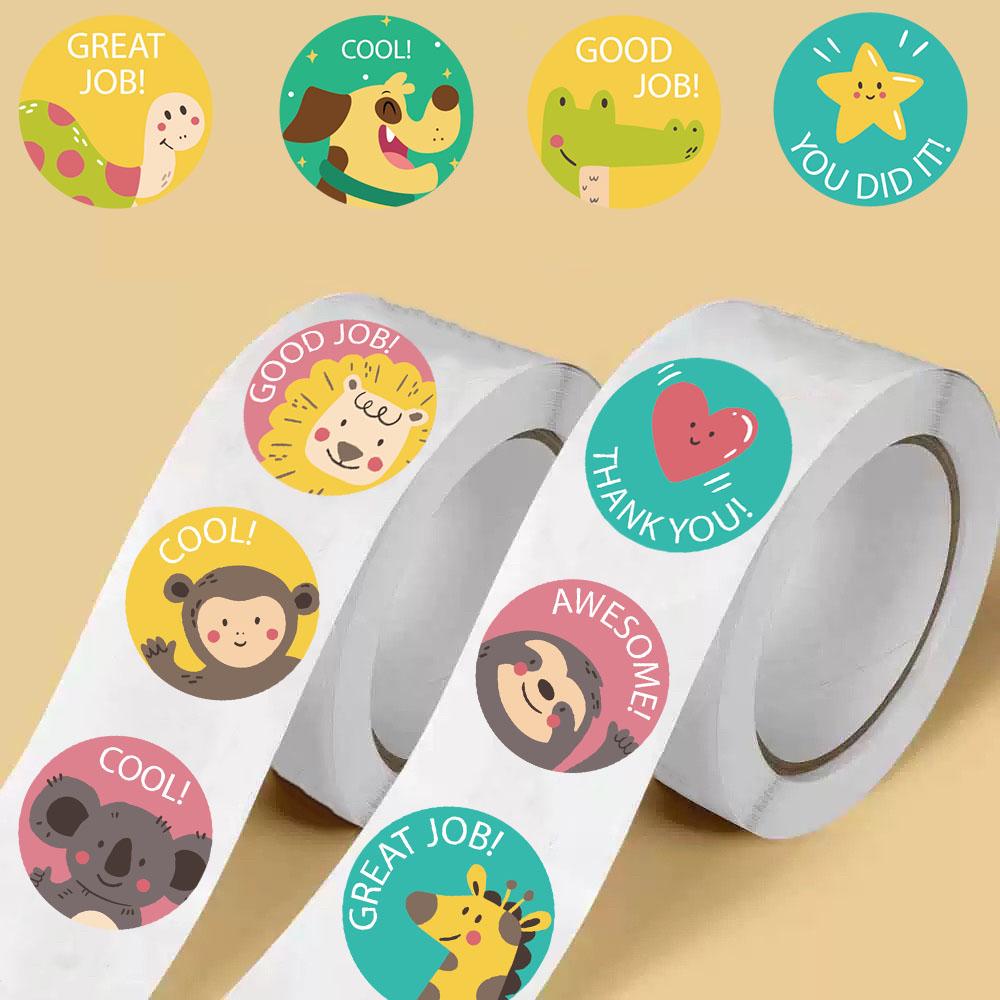 500/1000PCS Teacher Rewards Rall Stickers Gifts Personalize Phone Casual Laptop Luggage Gift Casual Home Decoration Decals Stick