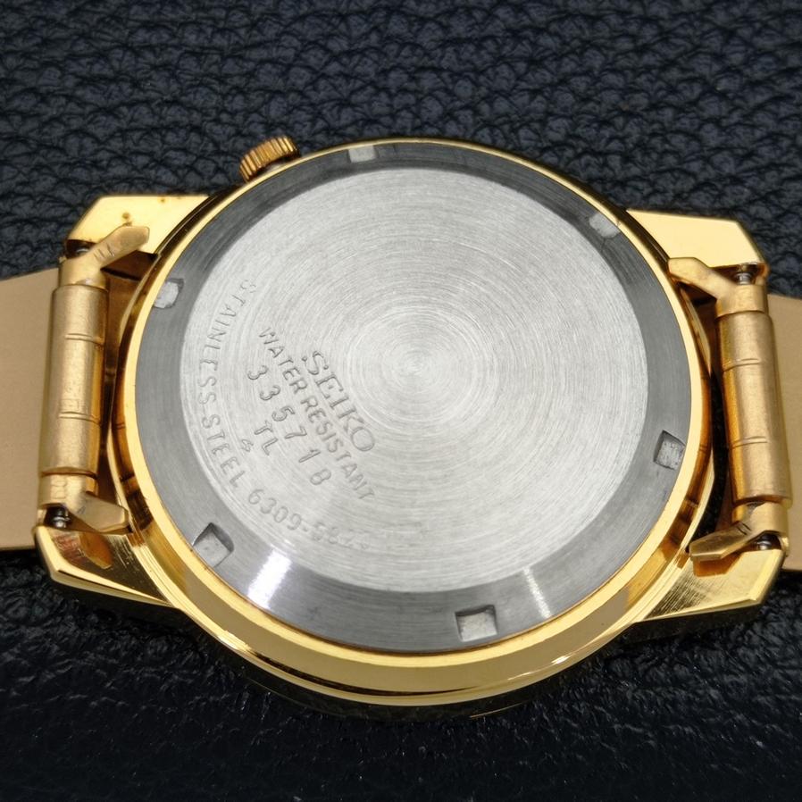 MĘSKI ODNOWIONY SEIKO 5 JAPAN 6309A AUTOMATYCZNY ARABSKI BIAŁA TARCZA ZEGAREK a426405-2