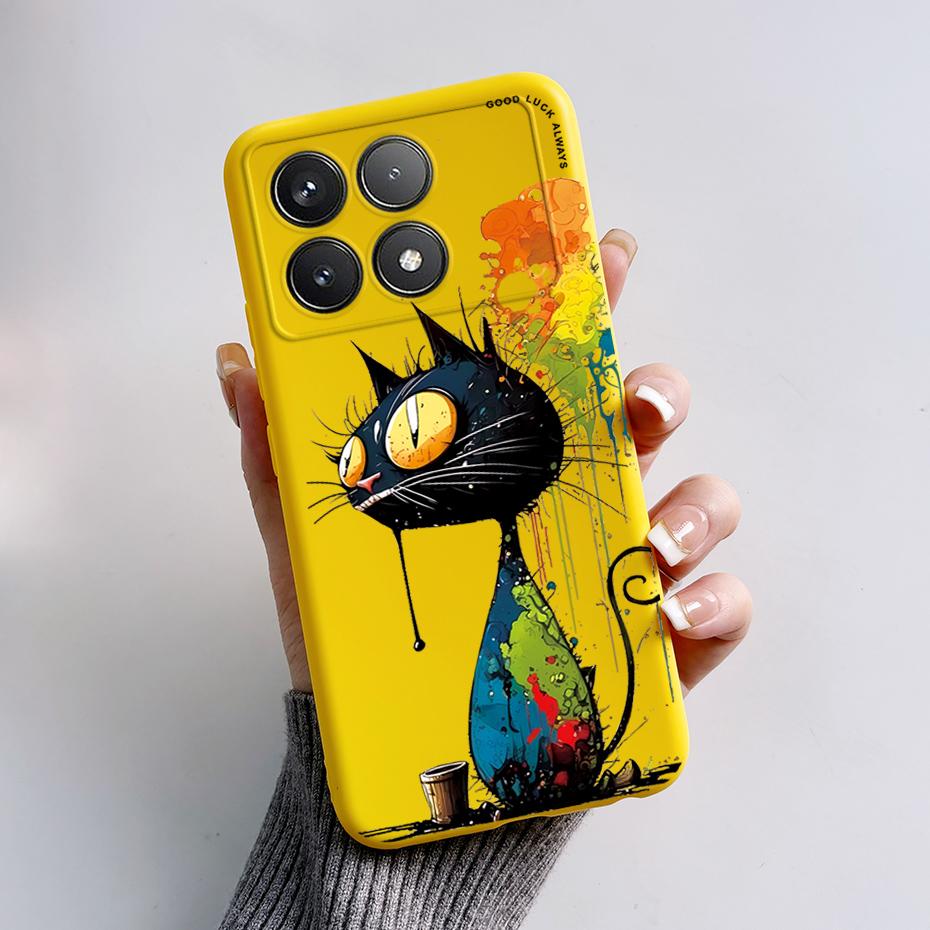 For Xiaomi POCO F6 Pro Case Cute Bear Cartoon Frog Silicone Soft Rubber Camera Protector Case POCO F6 Pro Case POCO F6 Pro Cover