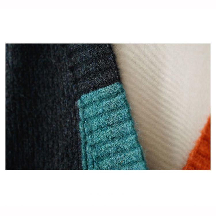 Retro Knitted Vest Cardigan Autumn Winter Loose Small Sweater Tank Women Outwear Sweater