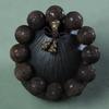 Dark Wood 2.0 Personalized Ethnic Buddhist Prayer Beads Bracelet for Men and Women, Carved Word Bracelet
