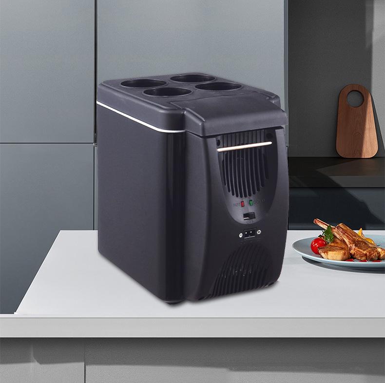 6L Car Refrigerator & Warmer - Compact Mini Fridge for Dorms