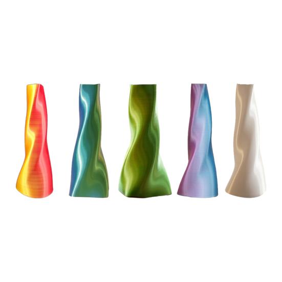 Modern 3D Printed Vase, Decorative Spiral Vase, Irregular Shape Flower Vase for Living Room, Shelf, Wedding & Dining Table Centerpiece