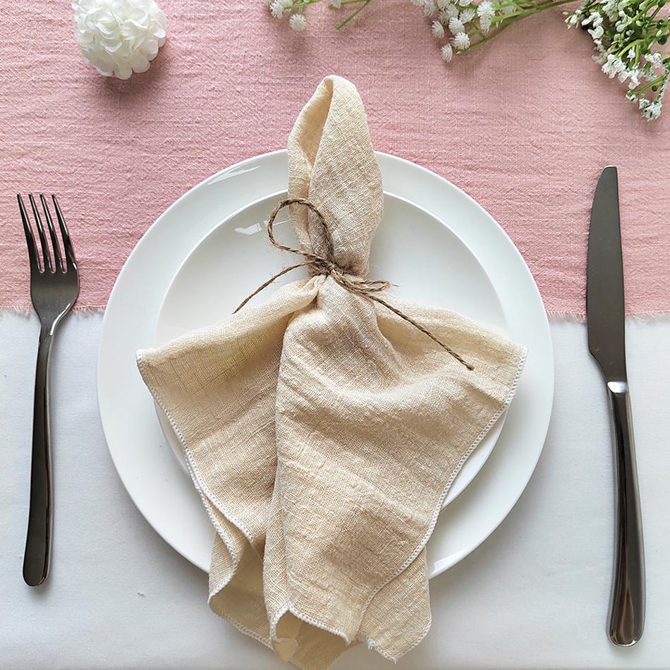 Set of 50 Cotton Cloth Napkins Gauze Fabric 30x30 Cm Factory Outlet Wedding Decor Everyday Use Dinner  Tea Towel Table  Village