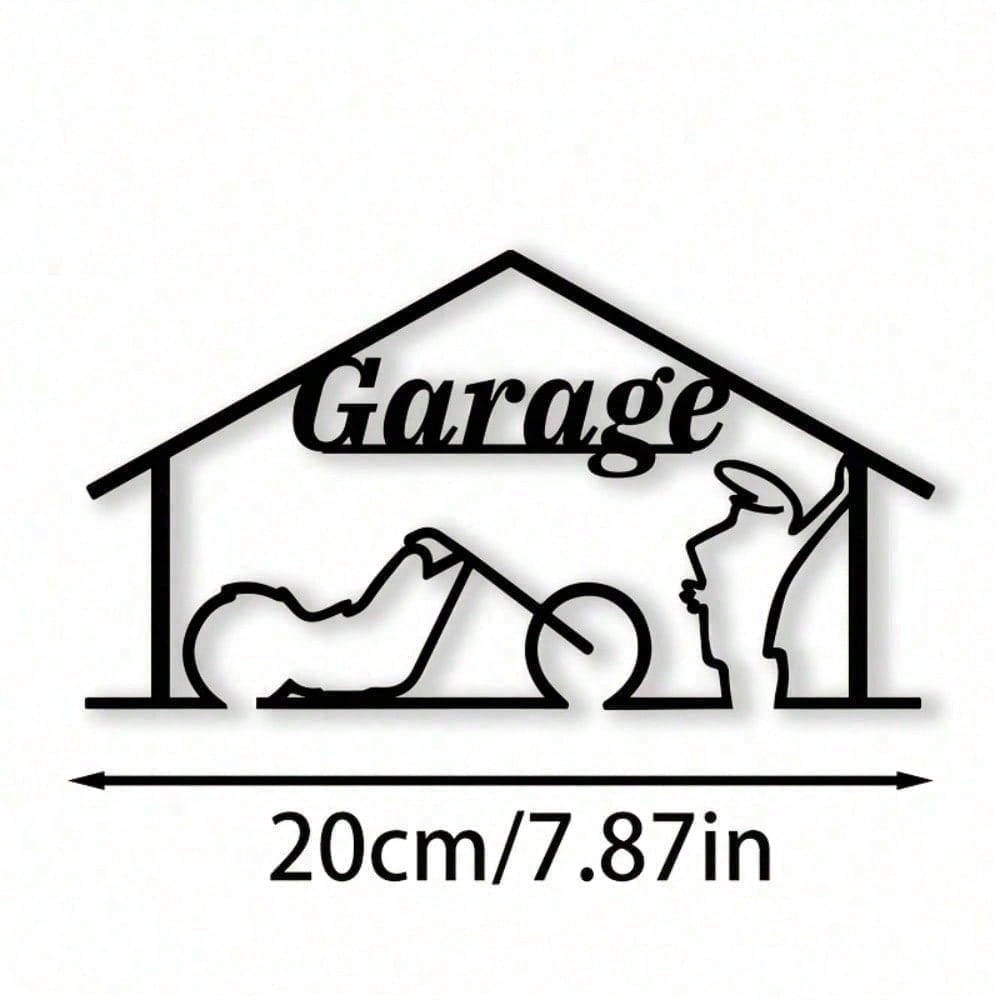 Hand Forged Iron Motorcycle Wall Decor for Men Vintage Garage Metal Art Gift