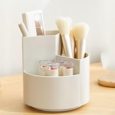 Rotierender Desktop-Organizer für Make-up-Pinsel, kosmetische Aufbewahrungsbox, tragbarer Lippenstift-Eyeliner-Halter, Hautpflege-Stift-Organizer-Ständer
