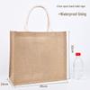 Custom DIY Hand-Painted Jute Burlap Tote Bag by MUJI
