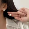 Elegant European & American Style Brushed 925 Silver Stud Earrings: Light Luxury, Versatile, and Fashionable Flat Round Design.