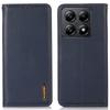 KHAZNEH For Xiaomi 14T Case Genuine Cow Leather Wallet Phone Cover Nappa Texture