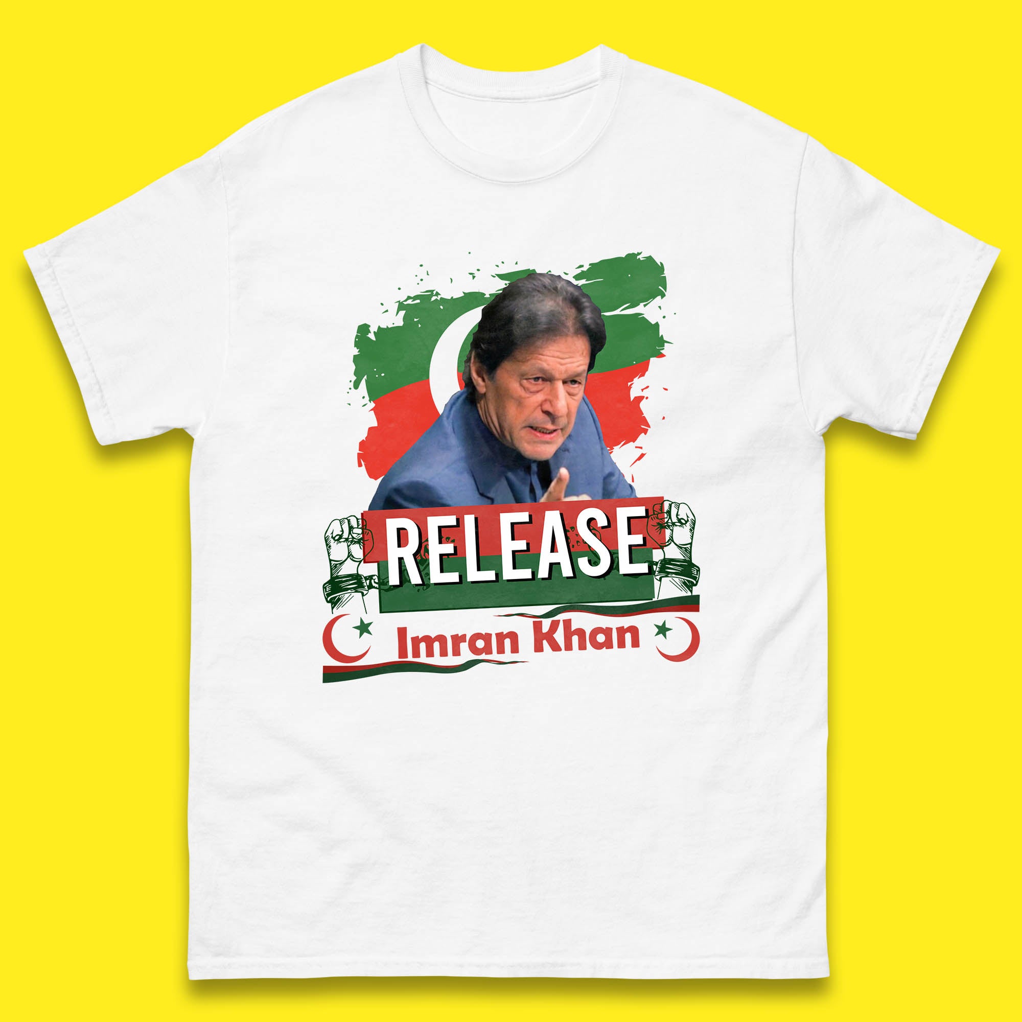 

Release Imran Khan Prisoner No 804 Nation Stand With Imran Khan Pakistan Behind You Skipper Mens Tee Top 4XL