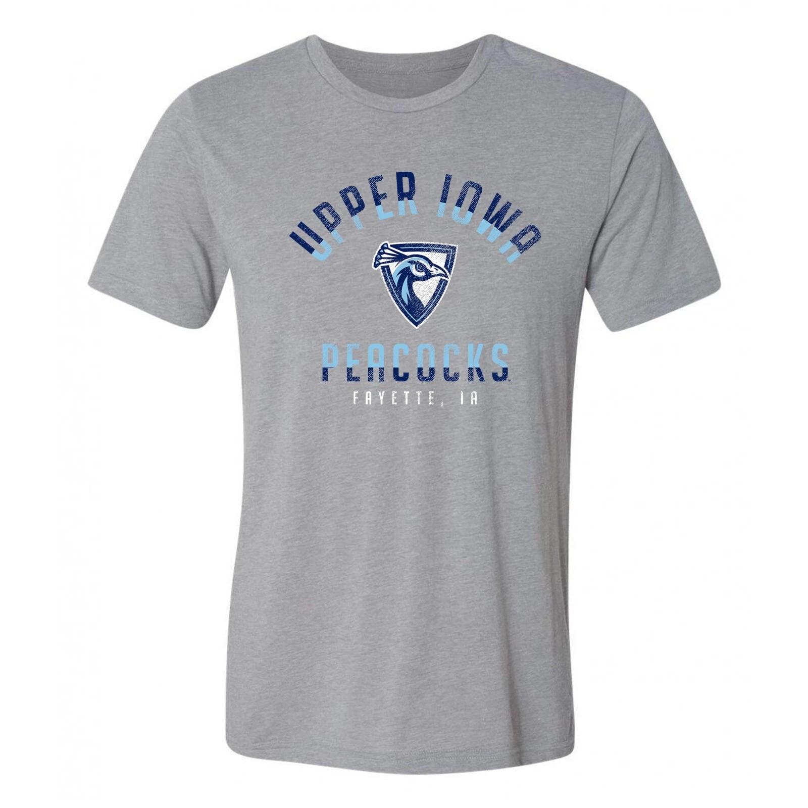 Upper Iowa Division Arch Triblend T-Shirt - Athletic Grey 4XL