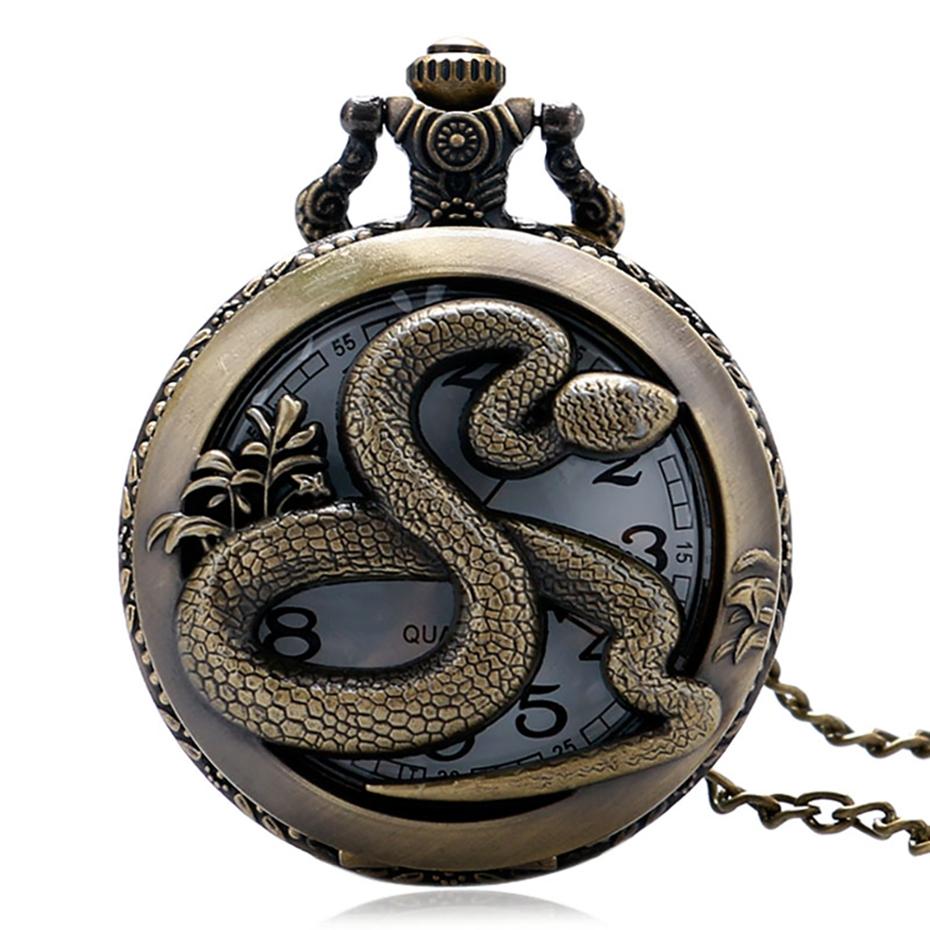 Vintage Chinese Zodiac Quartz Pocket Watch Necklace Pendant Gift Collectible Gifts for Men Women
