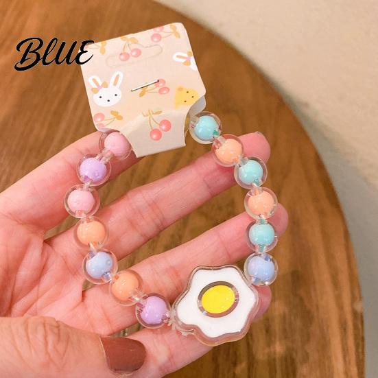 Toddler Safe Bead Bracelet for Kids Macaron Color Beads Elastic