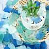 500g Crafts Decorations, Sea Color Glass Shards, Light Frosted Vase Inlaid Glass, Crushed Beach Wedding Party Decorations, Home Scenery Decoration