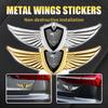BQS5 3D Metal Wings Side Window Body Trunk Mark Sticker Decals For Model 3 Y X S Roadster Coil Car Styling Valve Accessories