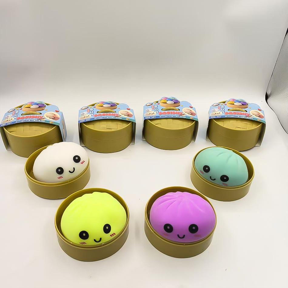Kleurrijk Gesimuleerde Dumpling Squishy Ontspannend Verlicht Angst Antistress Verhoogt Geluk Terugverend Knijp Verlichter Speelgoed