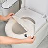 Plush Toilet Seat Cover Cushion with Handle for Winter Home Use