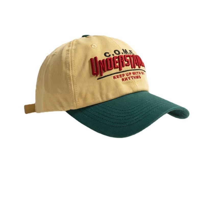 Couple Fashion Contrasting Soft Top Baseball Cap Spring and Summer Korean Style Trendy Brand Letter Embroidered Baseball Cap