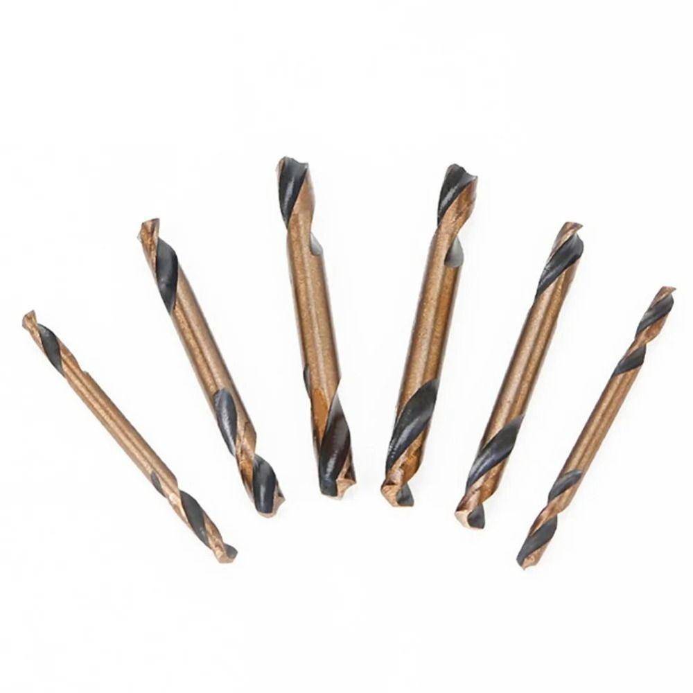6Pcs HSS Twist Auger Drill Bit Set Power Tool Hole Opener Portable Double Ended Drill Bits
